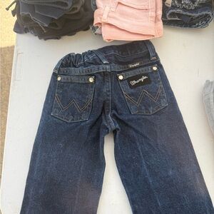 Wrangler Dark Blue Straight Leg Jeans for Women